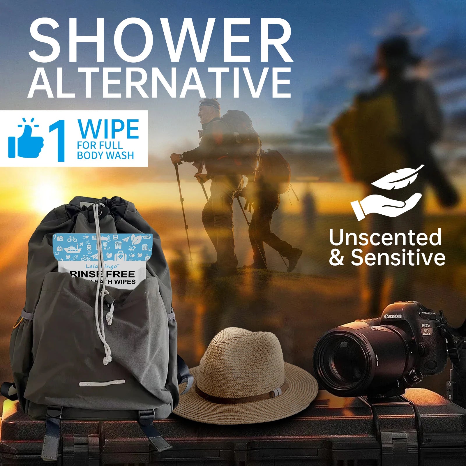 25Pcs Disposable Rinse Free Bathing Wipes Bathing Wipes for Adults Rinse Free Adult Body Wipes for Bathing Rinse Free